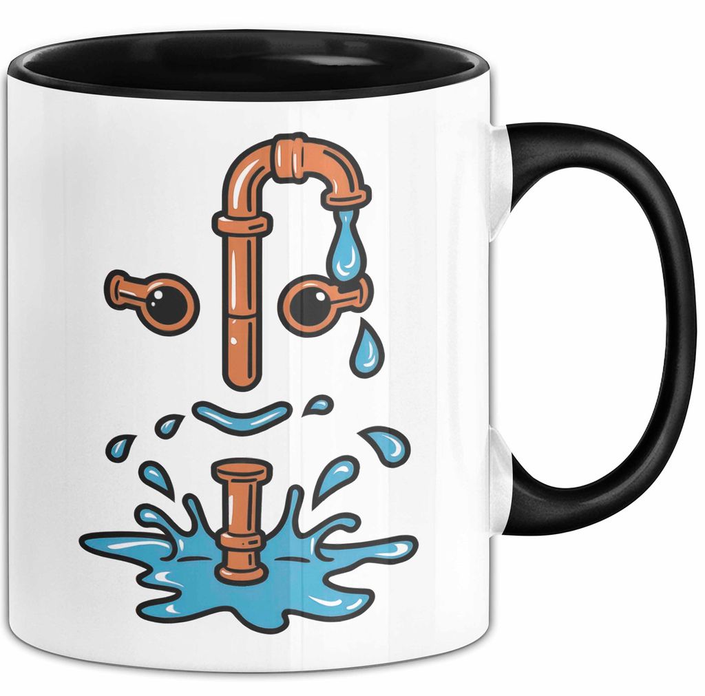 Klempner Tasse Geschenkidee Rohr Experte Lustiger Spruch Geschenkidee Lustig (Schwarz)