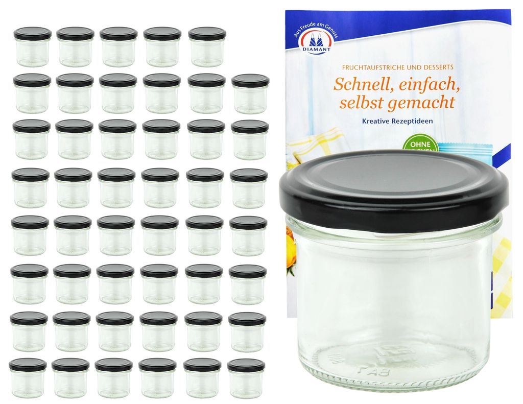 sada 48 sklenic 125 ml Do 66 černé víčko Zavařovací Obrázek produktu 