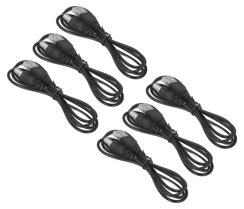 Cavo di alimentazione universale da 5 V USB a DC 5.5 x 2.1 mm, cavo di alimentazione con 8 connettori (5.5 x 2.5, 4.8 x 1.7, 4.0 x 1.7, 3.5 x 1.35, 2.5 x 0.7, Micro, telefono, tablet e molto altro