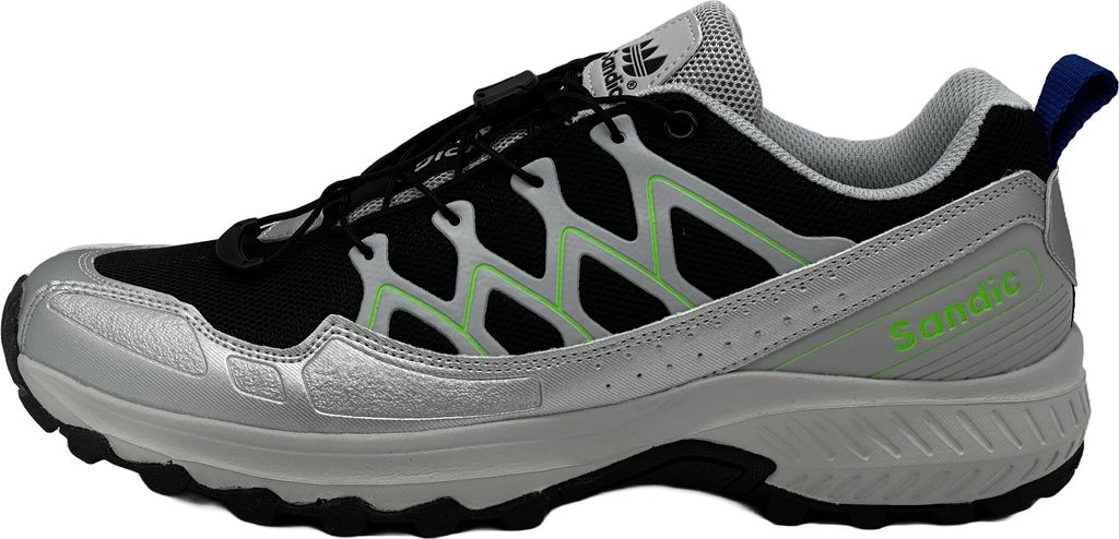 Nowaland Damen Herren Wanderschuhe Bequeme Trail Running Trekkingschuhe Outdoor Schuhe ,Grau/Schwarz/Apfelgrün,45