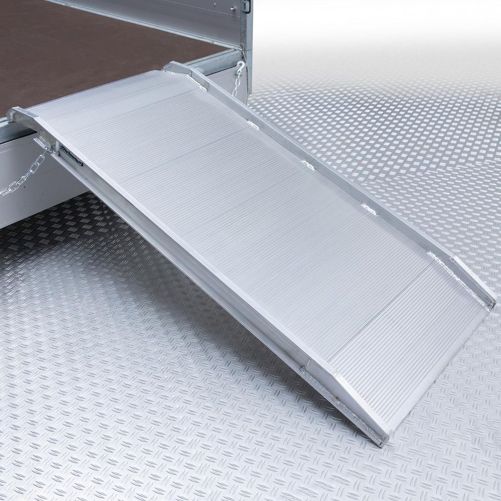Datona - Auffahrrampe Pkw & Transporter 180 cm - Aluminium Laderampe 75 cm breit - Tragkraft 900 kg - Antirutschprofil & erhöhte Kanten - leicht &...