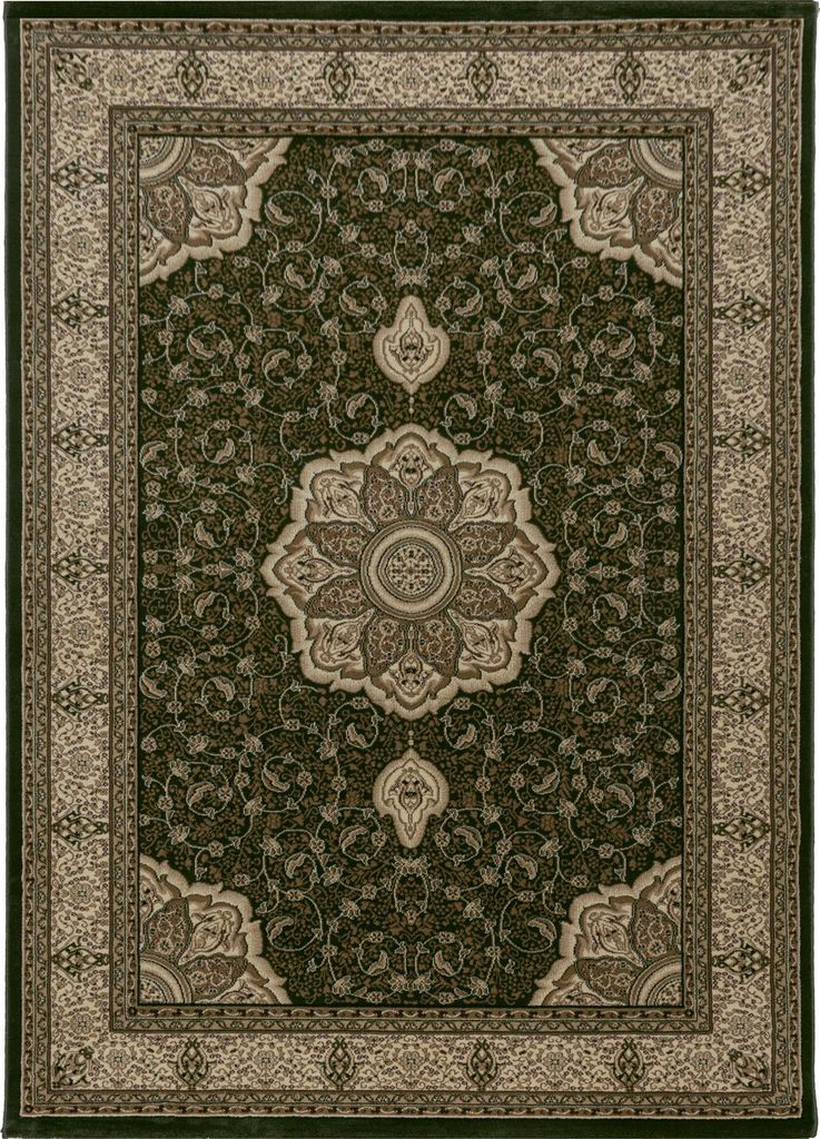 Orient Teppich Wohnzimmer Grün 240x340 Rechteck modernes Produktbild 