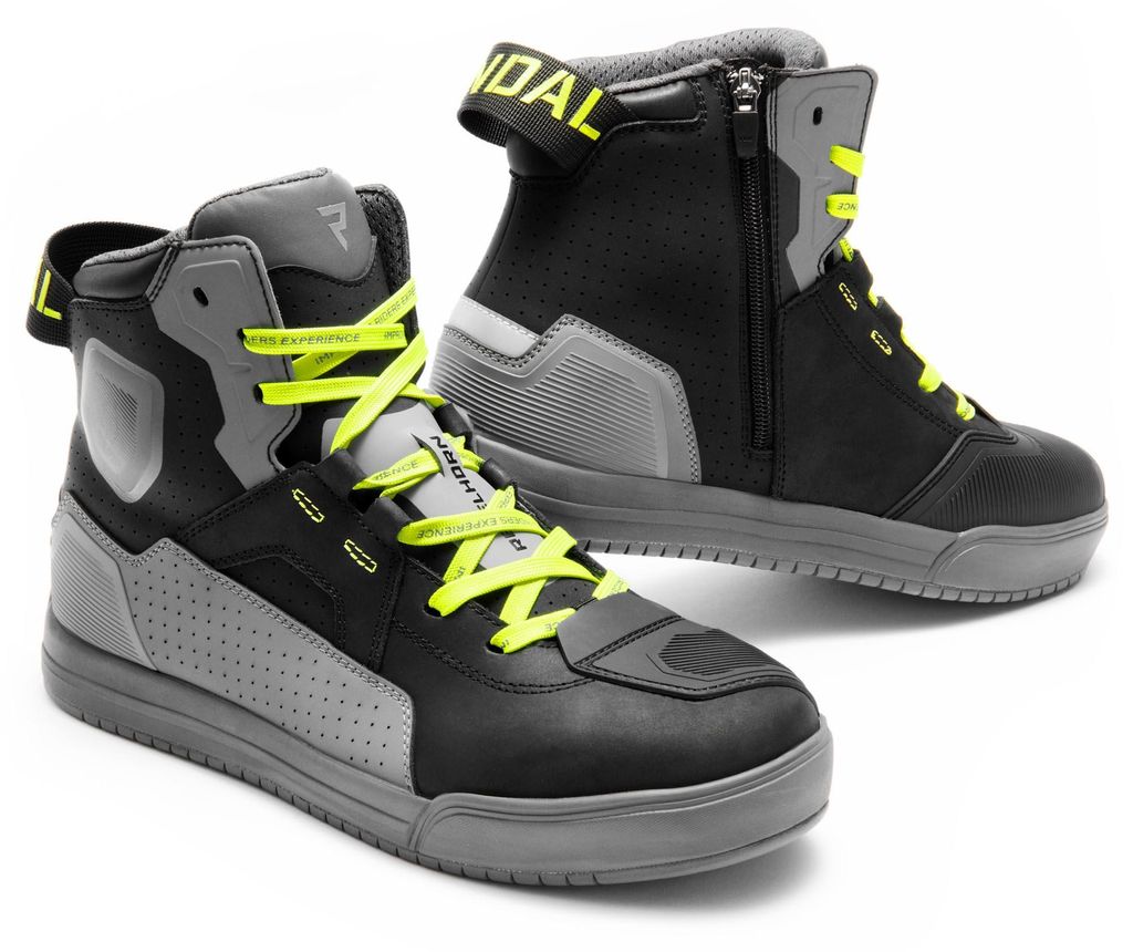 Rebelhorn Vandal 2 Motorrad Schuhe, grau/gelb, 43
