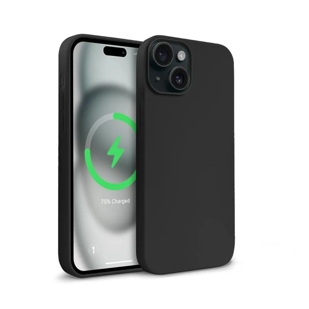 Custodia Crong Color Cover MagSafe iPhone 15 Plus - Protezione N52 Nera