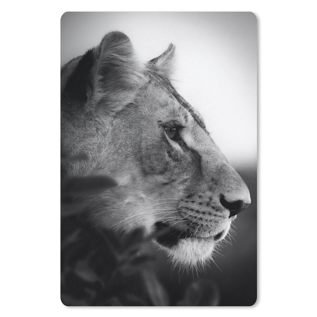 MuchoWow Mauspad Mousepad Porträt eines Tigers im Dschungel - schwarz und weiß 18x27 cm - Mousepads - Maus Mat - Pad - Mausunterlage