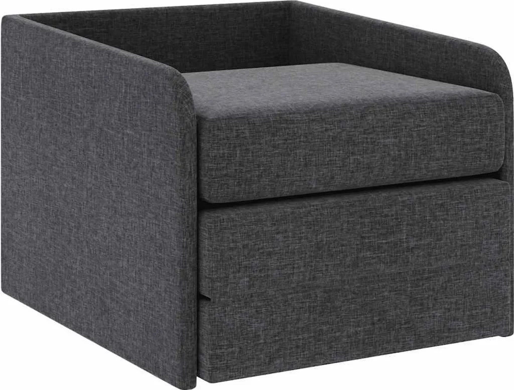 Fauteuil-lit Extensible Gain de Place Gris - Solution Couchage Invité Rapide - 2