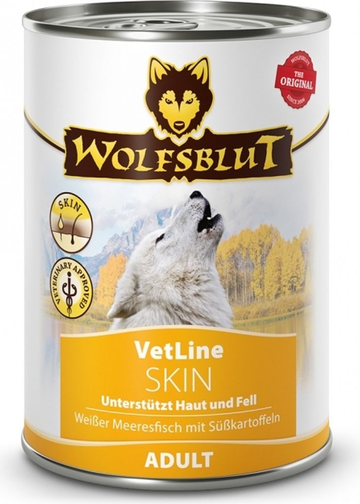 Wolfsblut Dose VetLine Skin & Coat 6 x 395g Produktbild 