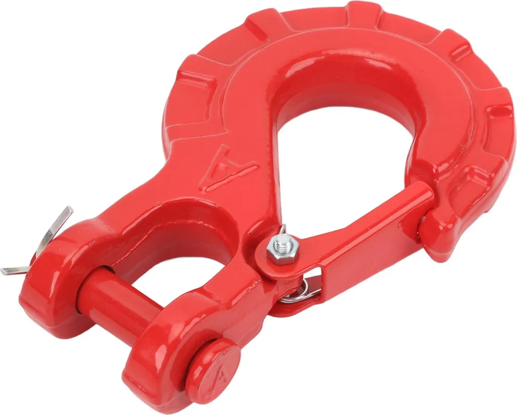 Crochet de levage pour treuil et transport routier 15T en acier rouge