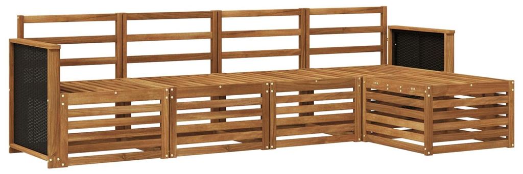 vidaXL Outdoor-Sofagarnitur 5 pcs Natur