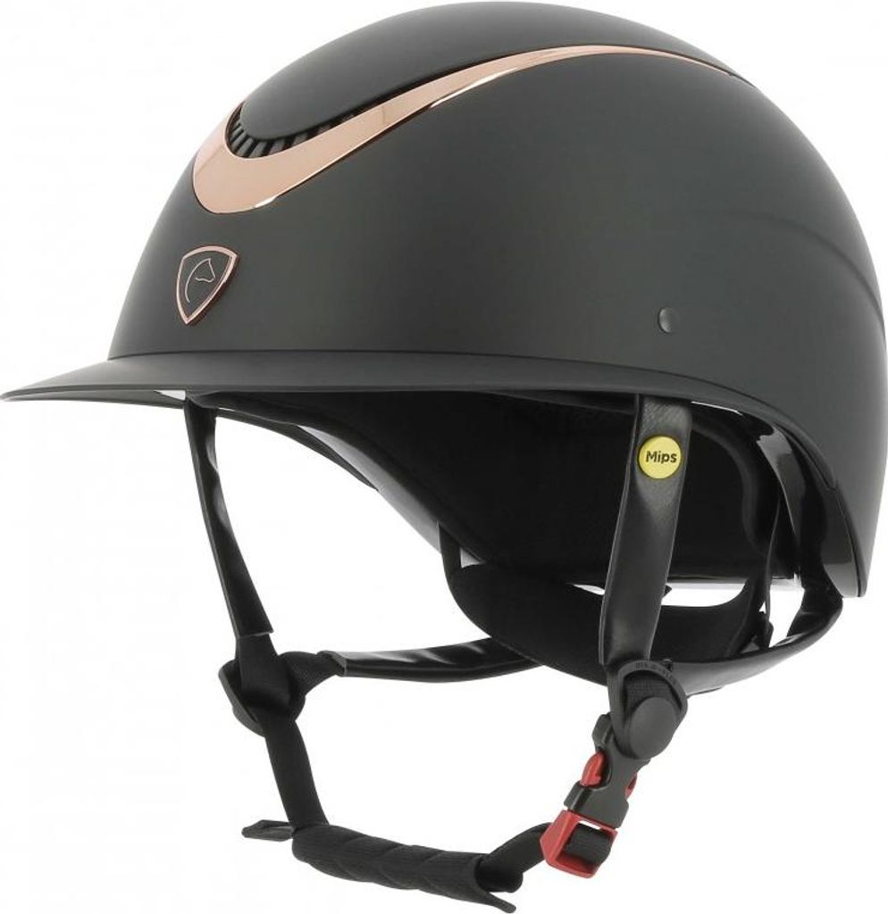 Equitheme Wings Helm Rosegold Schwarz Reithelm, Farbe:rosegold/schwarz, Größe: 52/54