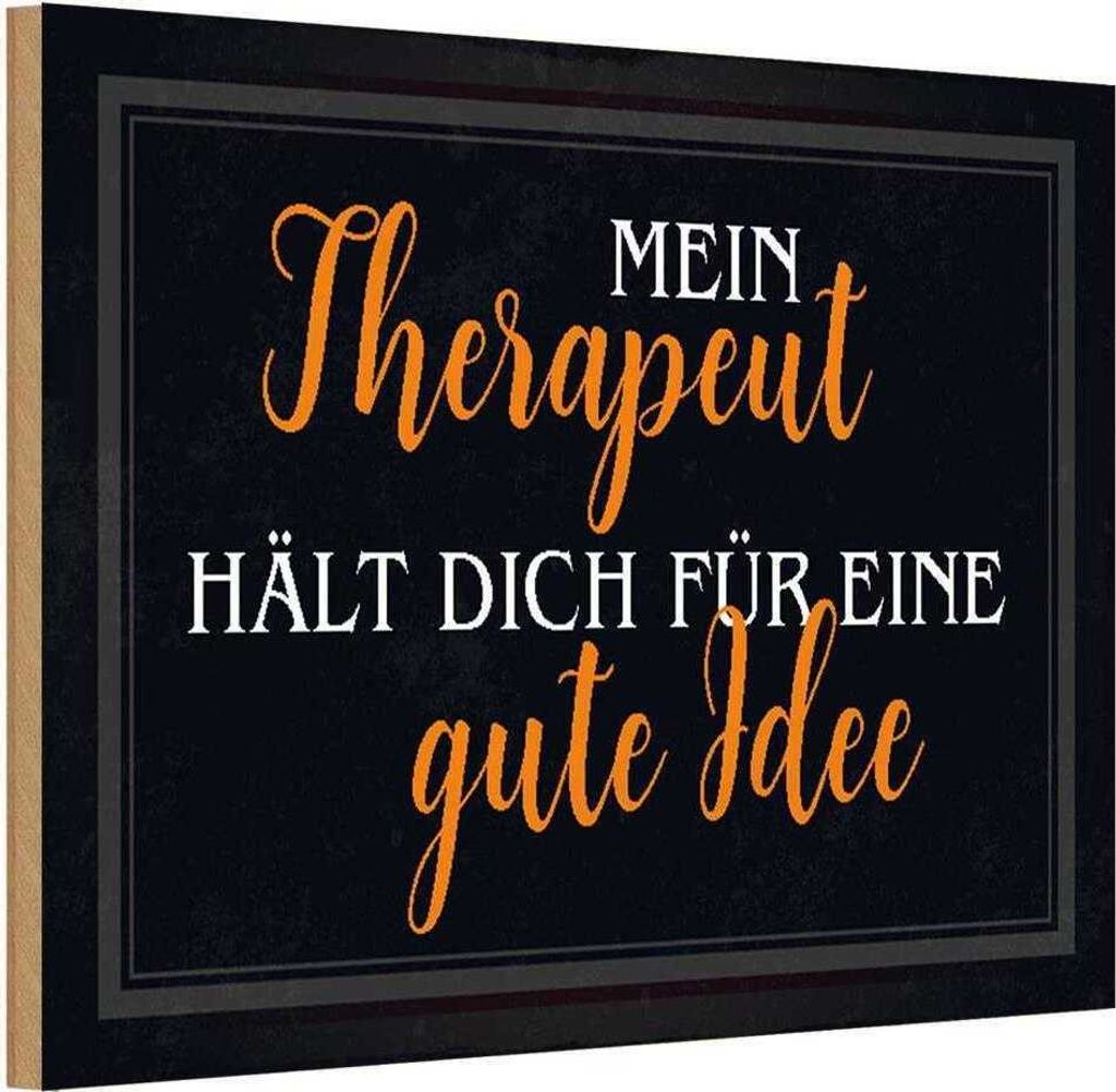 vianmo Holzschild 12x18 cm Therapeut fält dich gute Idee Produktbild 