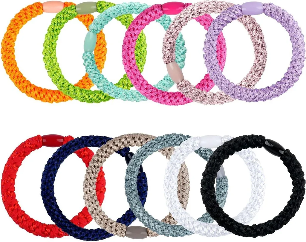 Elastici Capelli Sport 12pz - Tenuta Estrema per Coda di Cavallo