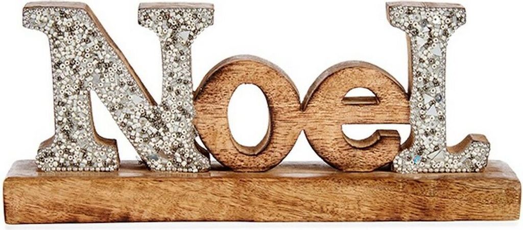 Deko-Figur Krist+ Noel Silberfarben Glitzernd 6,5 x 10 x 25 cm