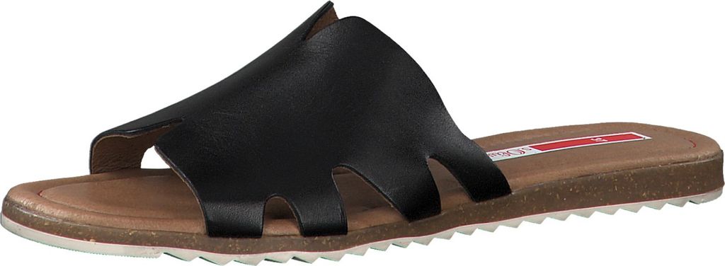 s.Oliver Damen Echtleder Pantolette black, Damen:37 EU