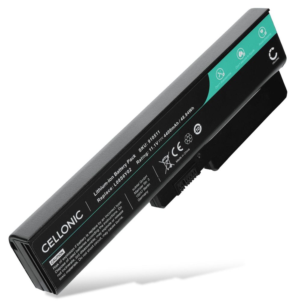 subtel 1x Akku für Notebook Kompatibel mit Lenovo G550, 3000-N500, B550, 42T4585 - (4400mAh, 11.1V)
