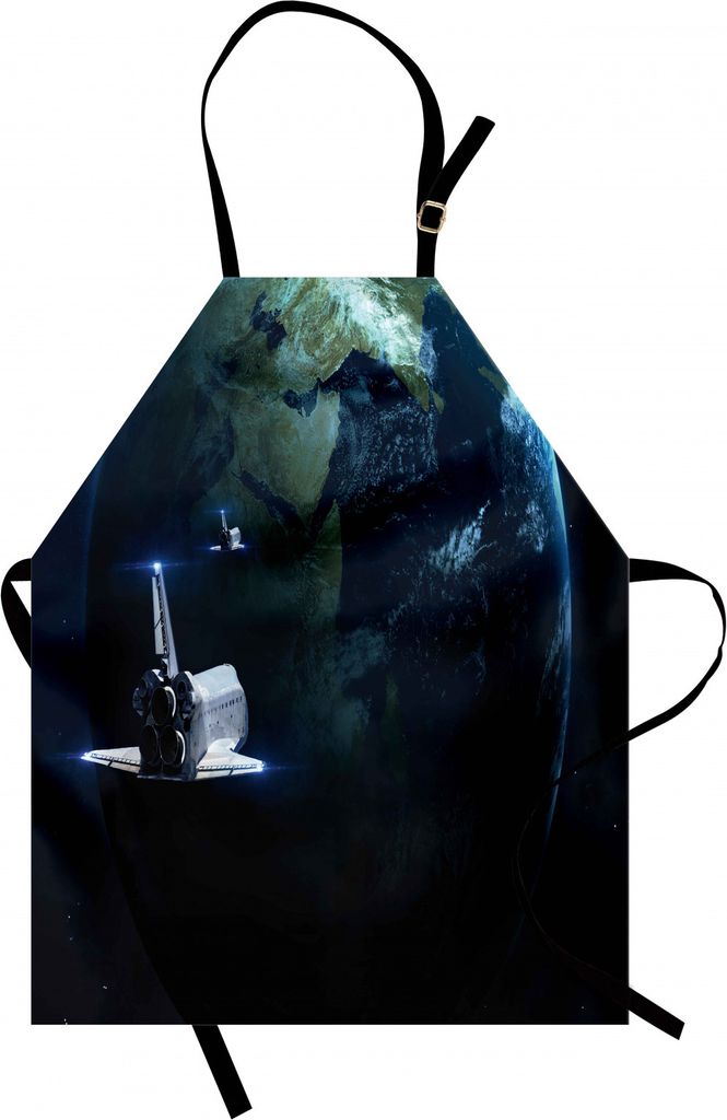 ABAKUHAUS Galaxis Kochschürze, Raumschiff zurück zur Erde Science Fiction Welt Hintergrund Space Craft Travel, Farbfest Höhenverstellbar Waschba...