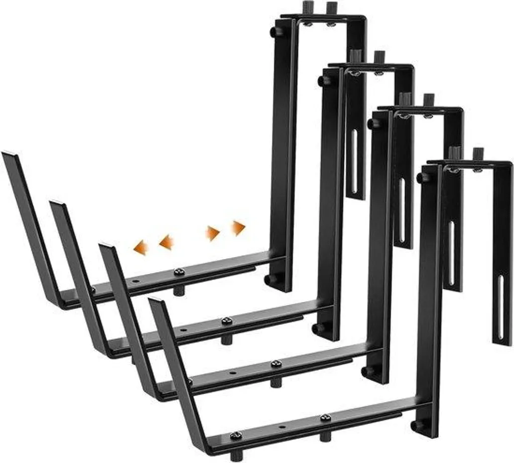 Jardinière suspendue ajustable pour toutes rambardes de balcon en métal