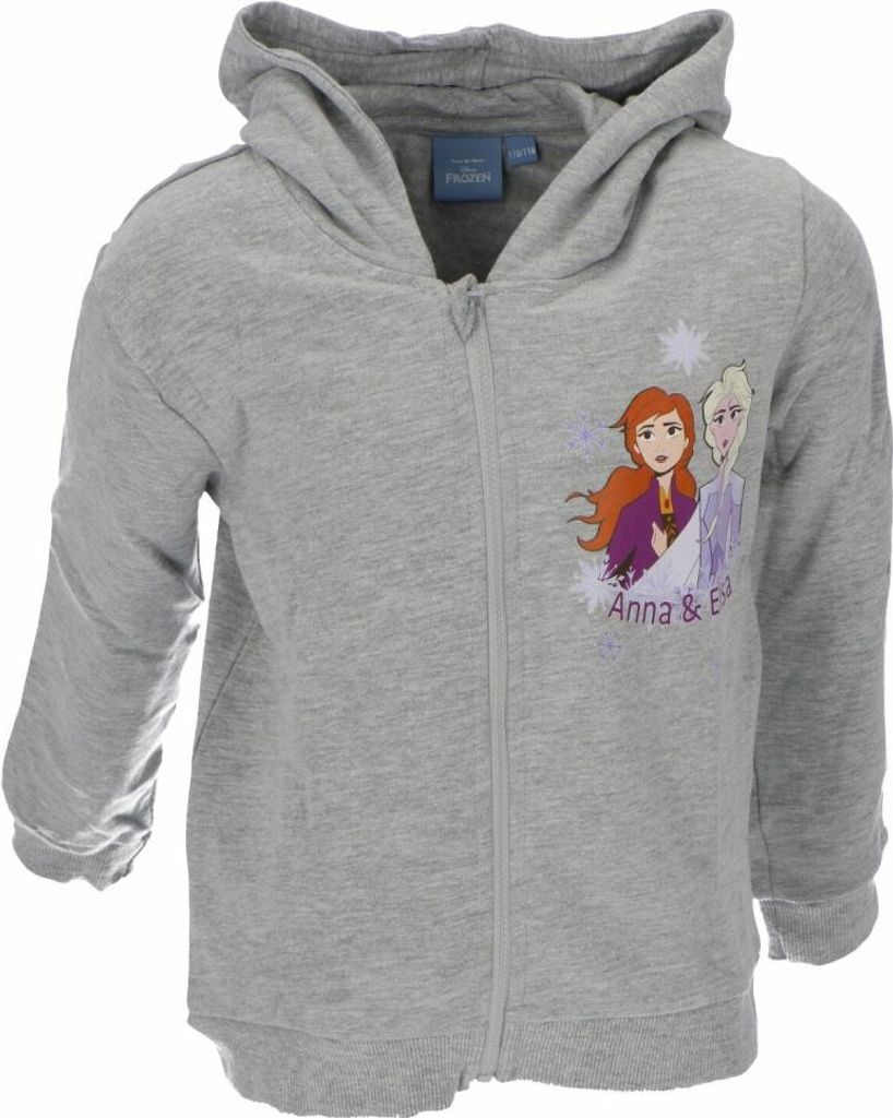 Frozen Jacke Kinder-Sweatjacke aus Baumwolle Hält an kühlen Tagen warm Grau 110/116