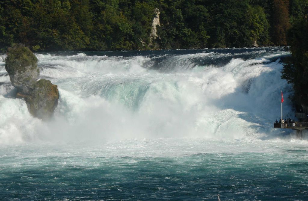 hansepuzzle 33489 - Rheinfall in Schaffhausen Puzzle, 500 Teile, Natur, 46,0 x 30,0cm mit hochwertiger Aufbewahrung, Kartonbox & Beutel