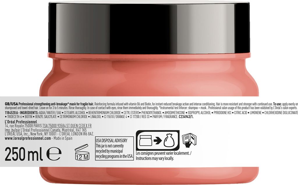 Loreal Serie Expert Inforcer Mask 250 ml Zdjęcie produktu 4