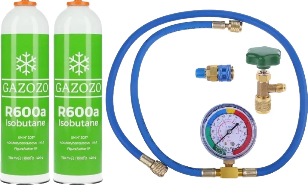Ricarica Gas Refrigerante R134a R12 Fai Da Te | Bombola 650ml e Valvola 1/4