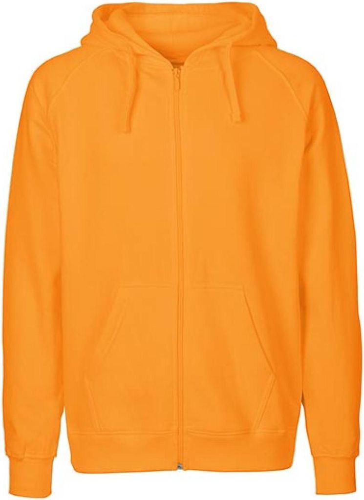 Neutral O63301 | Herren Zip Hoodie Kaputzenjacke / 100% Fairtrade-Baumwolle - Farbe: Okay Orange - Größe: M
