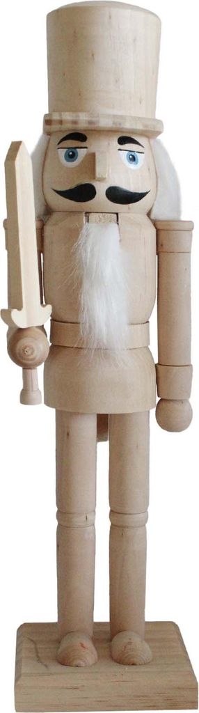 Weihnachtsnussknacker Rebecca Mobili Zadie 25x6,5x7,5 Holz Braun Weiß Klassisch