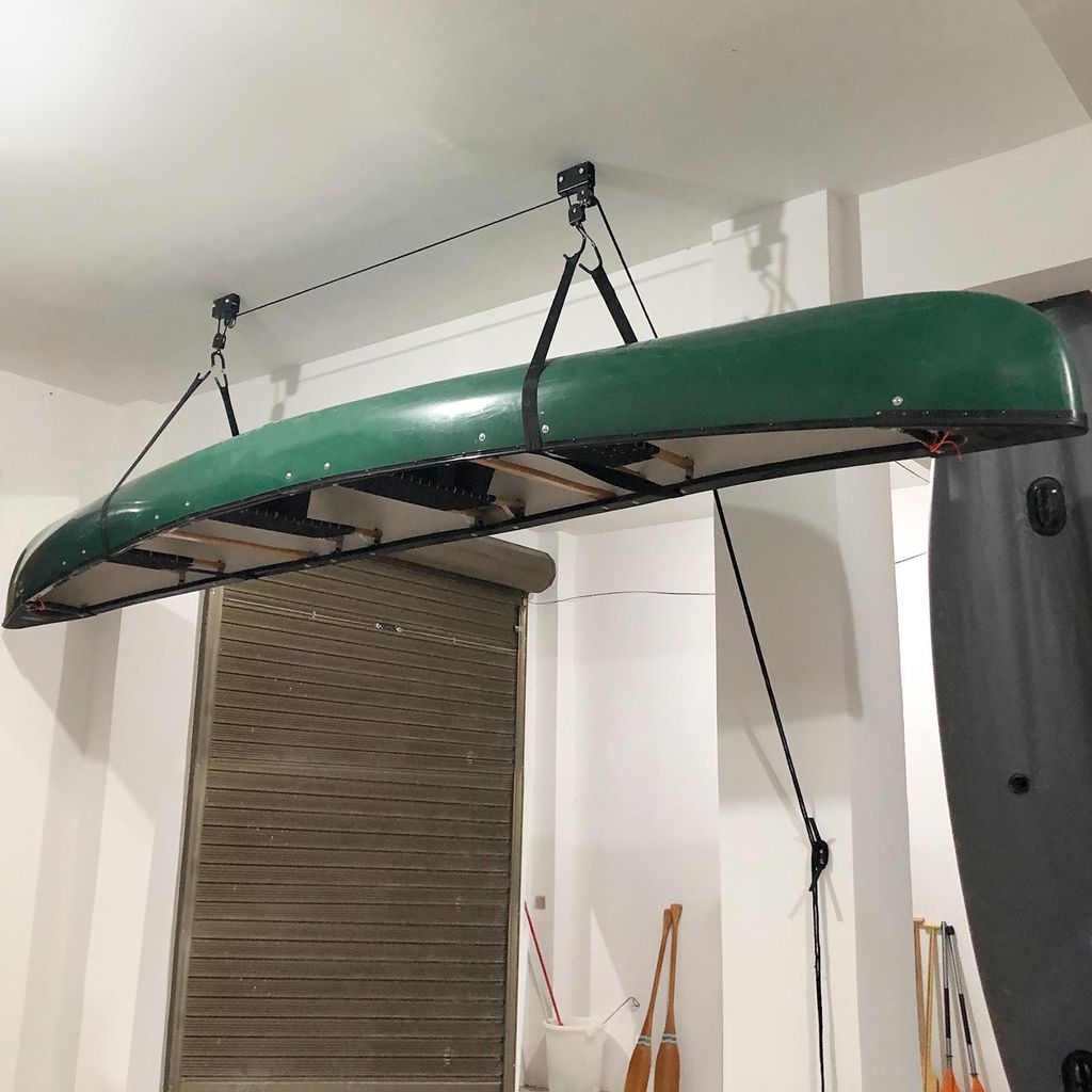 Kajaklift mit hängendem Flaschenzugsystem, Deckenregal, Produktbild 