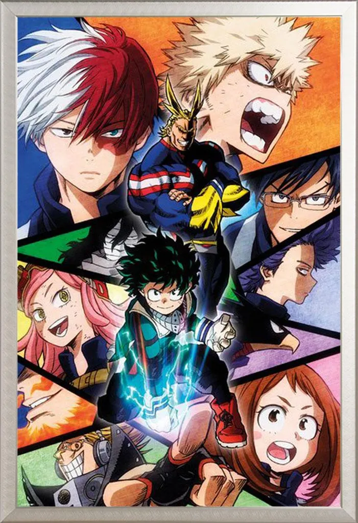 Poster MHA + Cornice Shinsuke Alluminio Argento - Prezzo Top