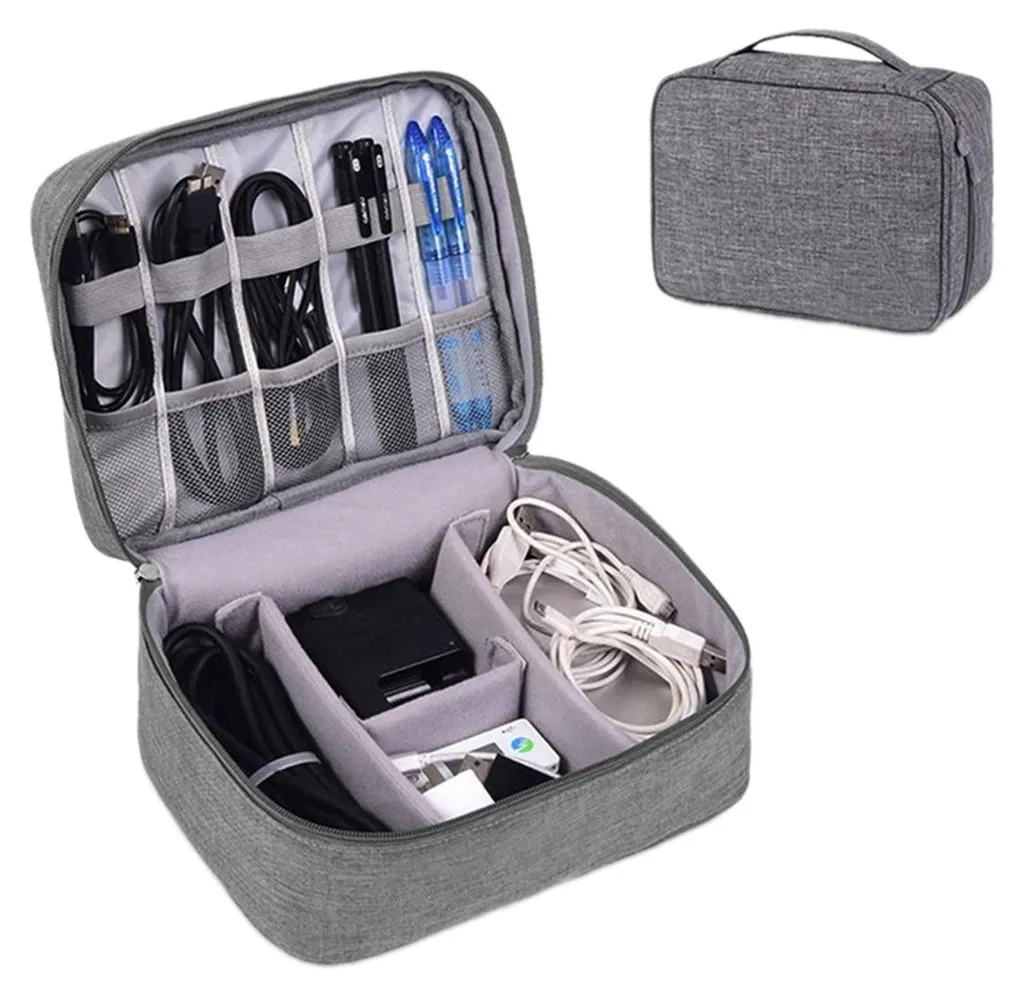 Sac de rangement câbles gris avec compartiments ajustables pour APT - 3
