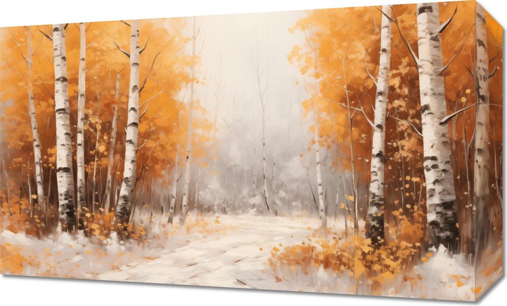 Bild 50x30cm Herbstliche Birken