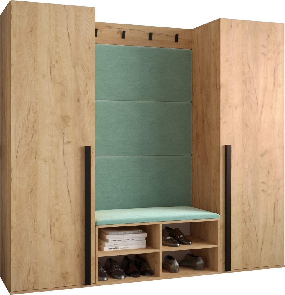 Garderobe MIRO Set 9 mit gepolsterten Paneelen Industrial Design