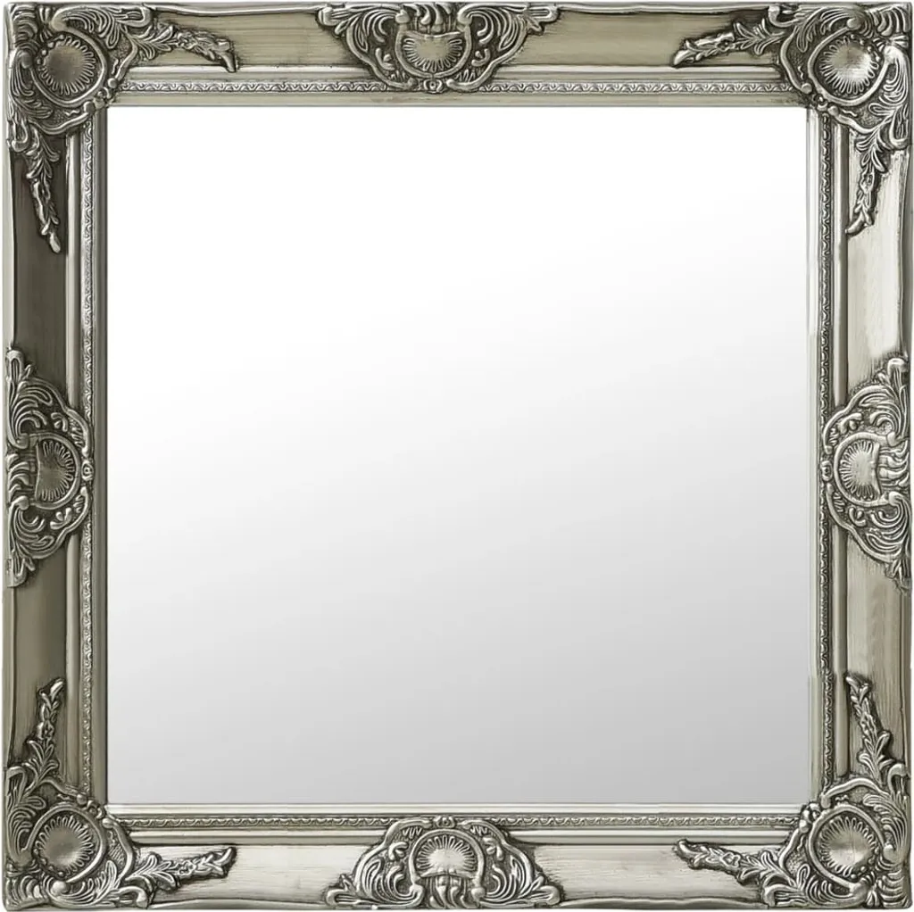 Specchiera Barocca Argento 60x60 cm - Arredo Luxury da Muro DE1685606