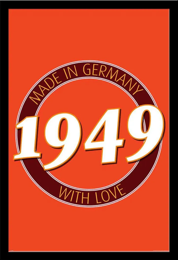Cornice Nera Shinsuke con Poster Storico 1949 Germania | Maxi MDF