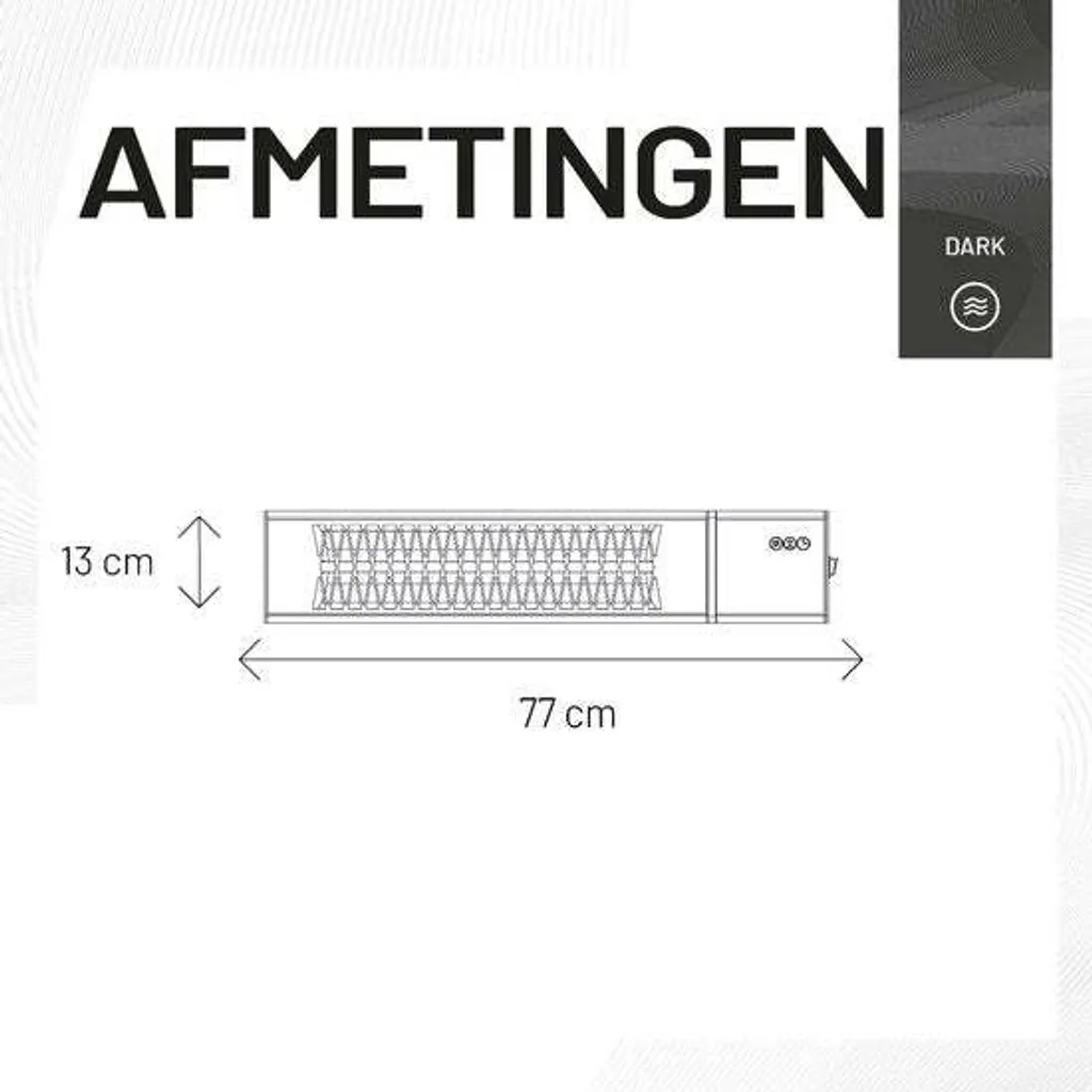 Chauffage Extérieur Triangle Dark Smart 2500W avec Variateur et App - 17