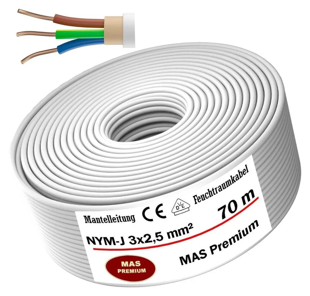 Cavo Impermeabile 70m NYM-J 3x2,5 - La Sicurezza per il tuo Impianto