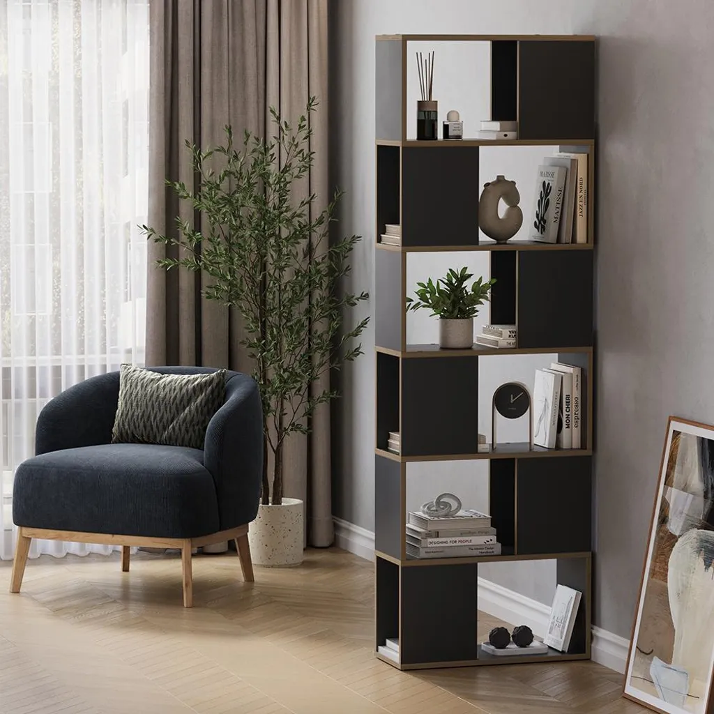 Étagère de séparation Vicco Eneos 60x186 cm anthracite chêne haute résistance