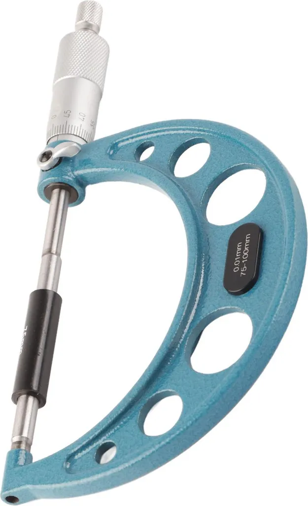 Micromètre de précision 0,01 mm en inox avec clé de réglage 75-100 mm - 3