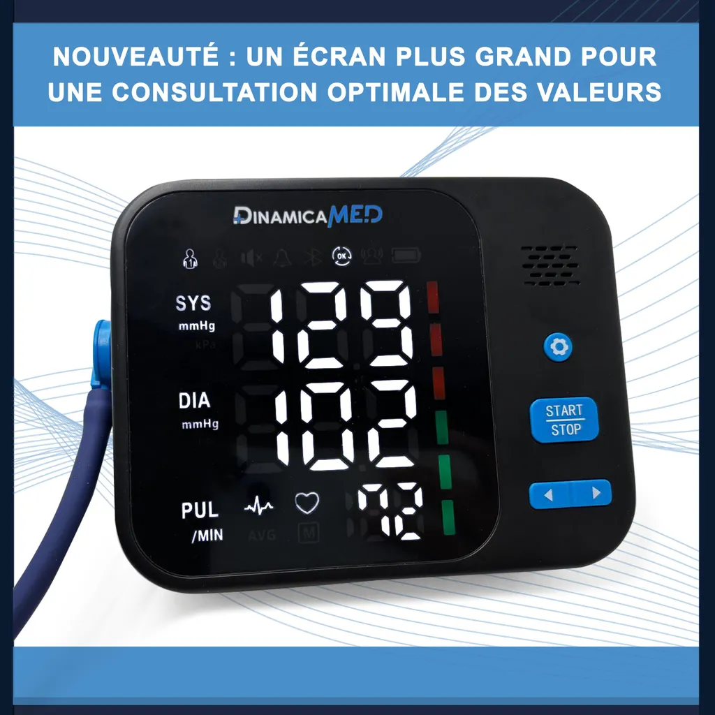 Tensiomètre Bras pour Suivi Médical à Domicile, Mémoire 2 Utilisateurs