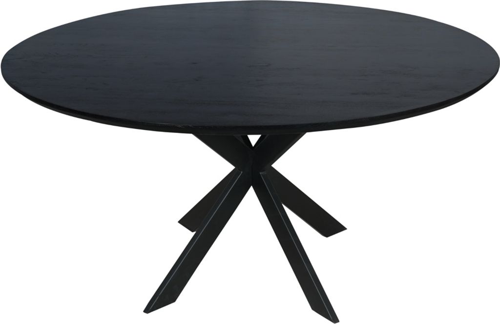 Eichen Esstisch Ferris | Rund 150 cm | Schwarz