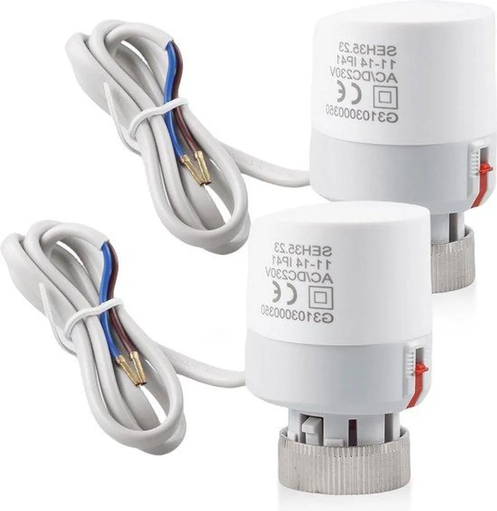 Actionneur Thermique M30x15 pour Chauffage au Sol 230V - Lot de 2
