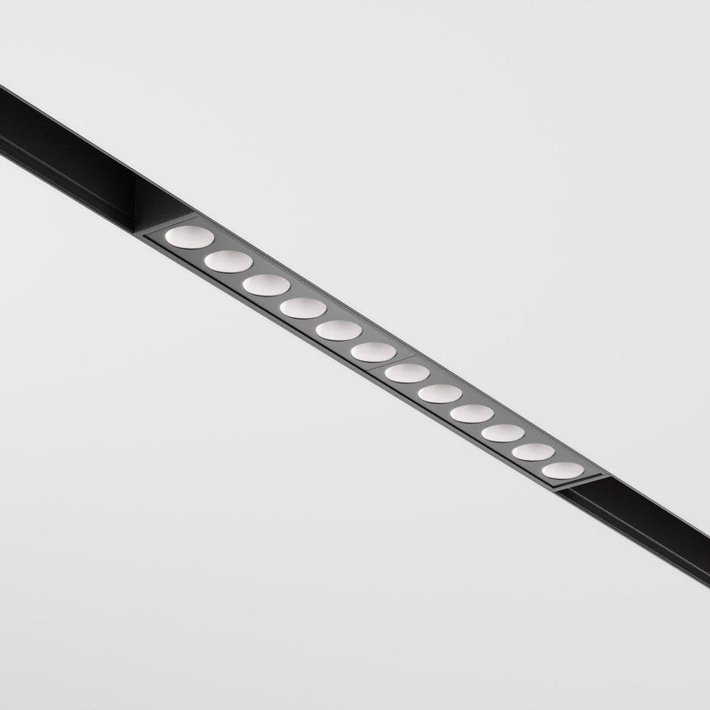 Striscia Led Per Binario Moderno Points Alluminio Nero 12 Immagine del prodotto 