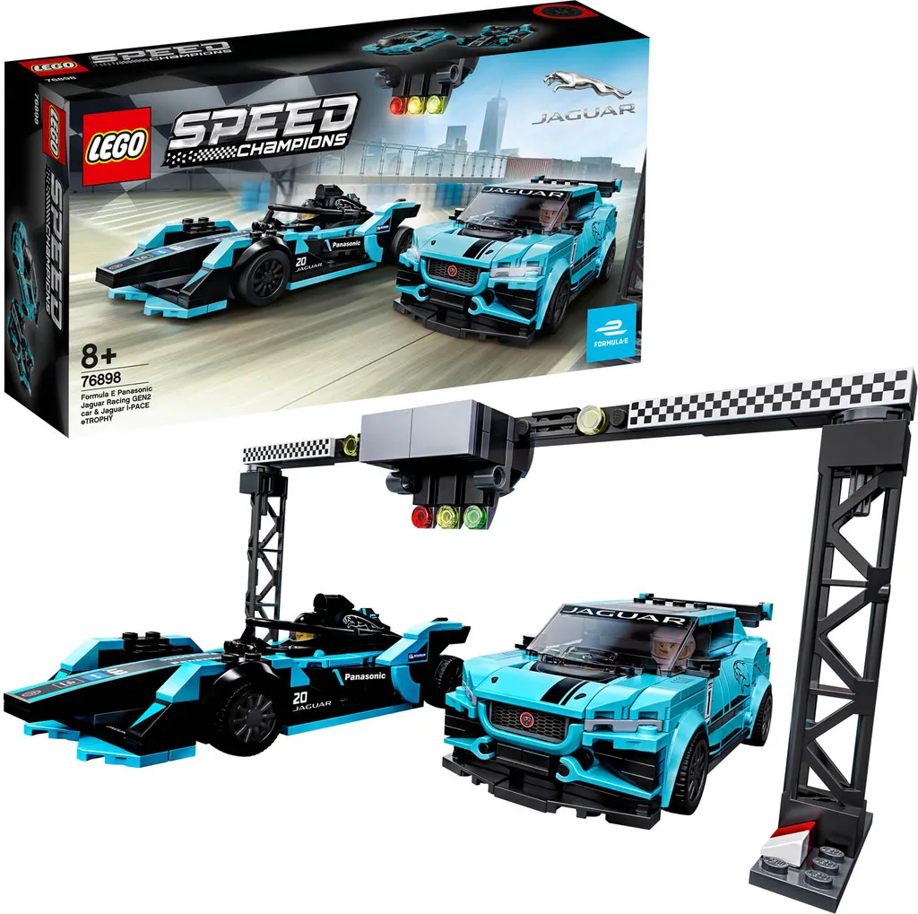 Jouet de Course LEGO 76898 Jaguar : Pack de 2 Voitures pour Enfant et Fan