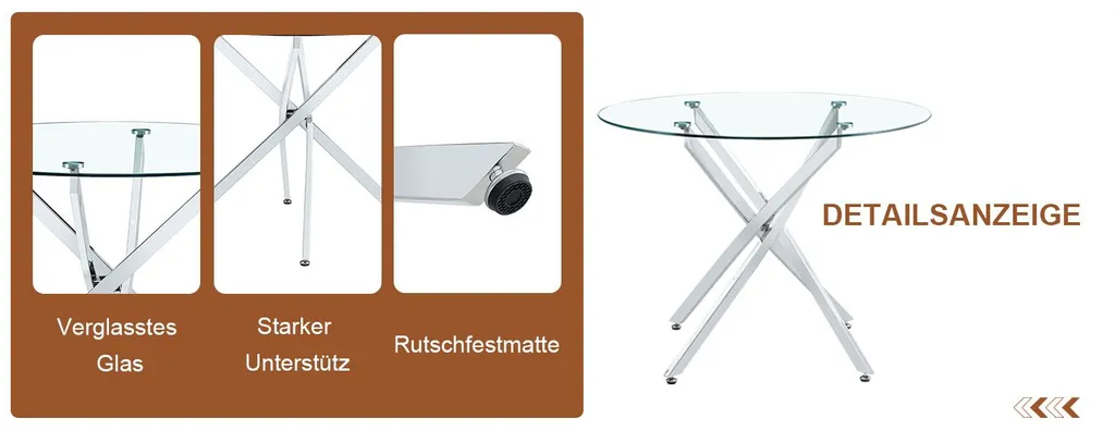 Table salle à manger compacte en verre : la solution pour petits espaces - 10