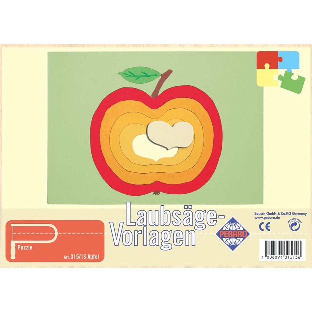 PEBARO Laubsägevorlage Apfel, Puzzle