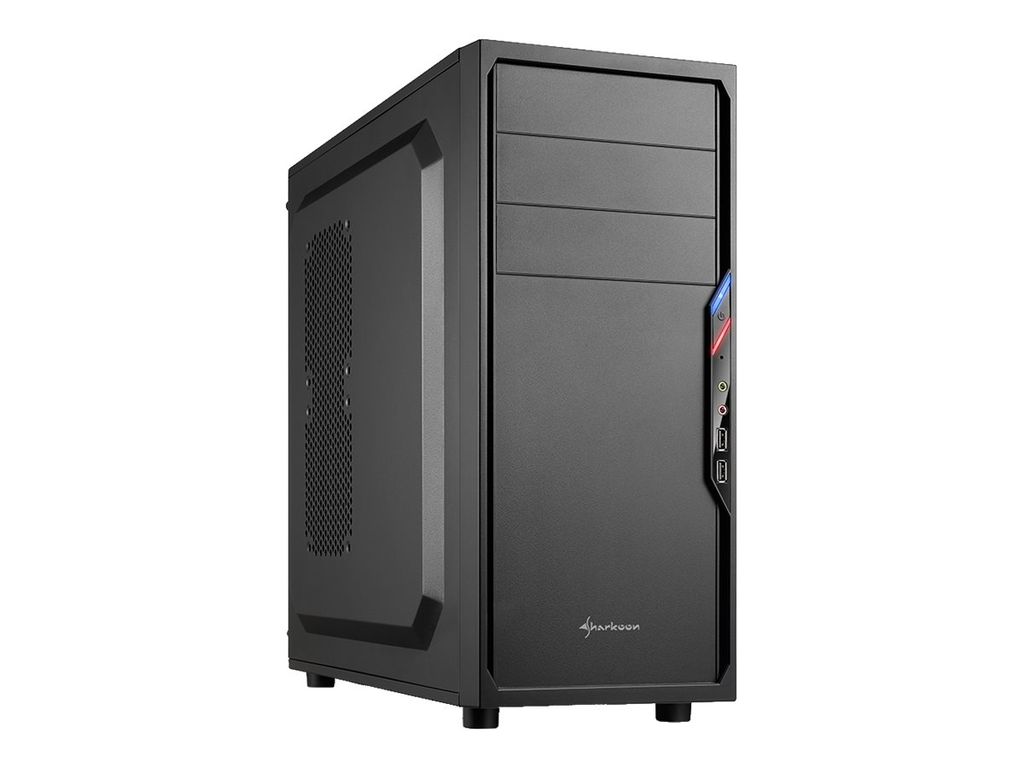 Sharkoon VS4-S Gehäuse PC Midi Tower Schwarz ATX/microATX/Mini-ITX Multi Stand