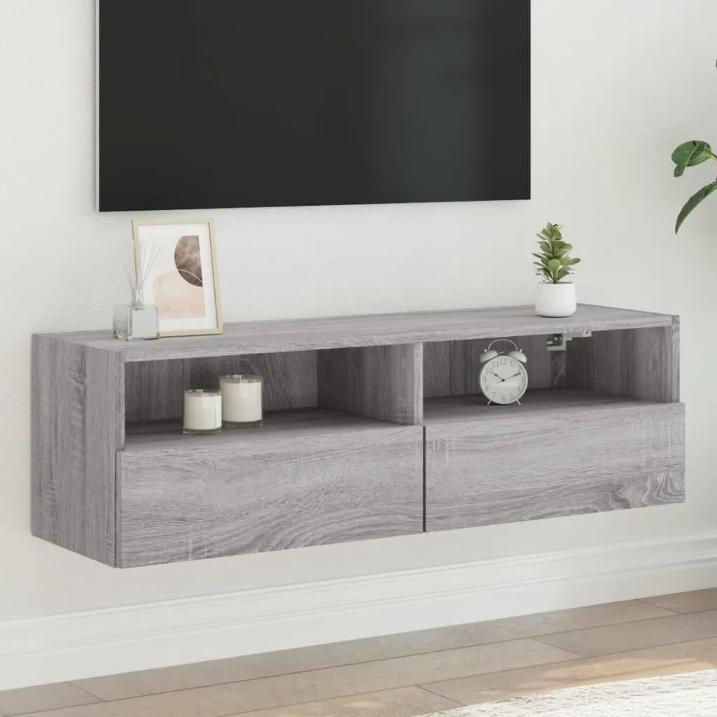 Best Möbel Mobile TV a parete grigio Sonoma 100x30x30 cm materiale legno - Mobili TV Cloris New2341791 1pacco