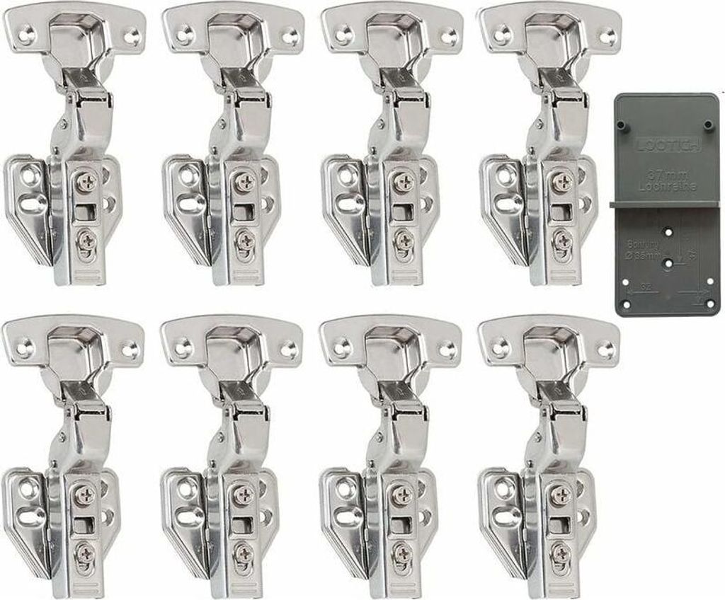 110°-Clip-Scharniere mit 35 mm Öffnungsdurchmesser, Soft-Close-Funktion und hydraulischer Dämpfung, selbstschließendes Dämpfungsscharnier für...