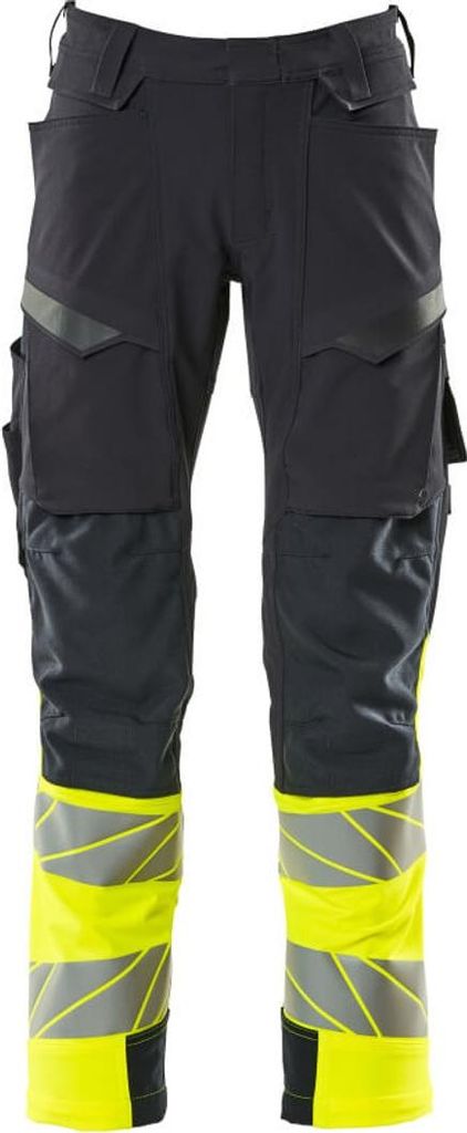 Mascot Hose mit Knietaschen 19179-511-01017 Gr. 90C56 schwarzblau/hi-vis gelb