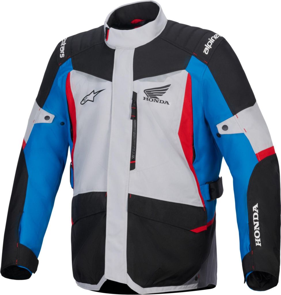 Jacke ST-1 WATERPROOF HONDA Kollektion, ALPINESTARS (grau/blau/schwarz/rot, Größe 2XL)